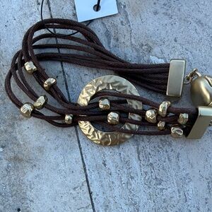 Elegant Chico’s Brown and Gold Women's Bracelet